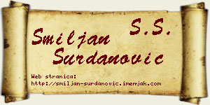 Smiljan Surdanović vizit kartica